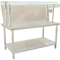 2-Tier Work Table With Glazing Dustproof Hood