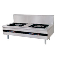 2 Heads Gas Stock Pot Stove